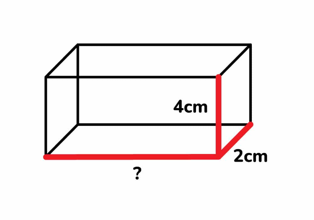 ejercicio calcular volumen prisma rectangular