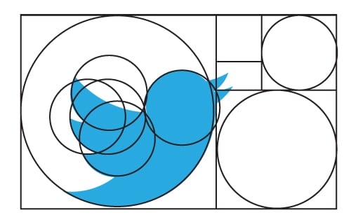 Logo de twitter geometria