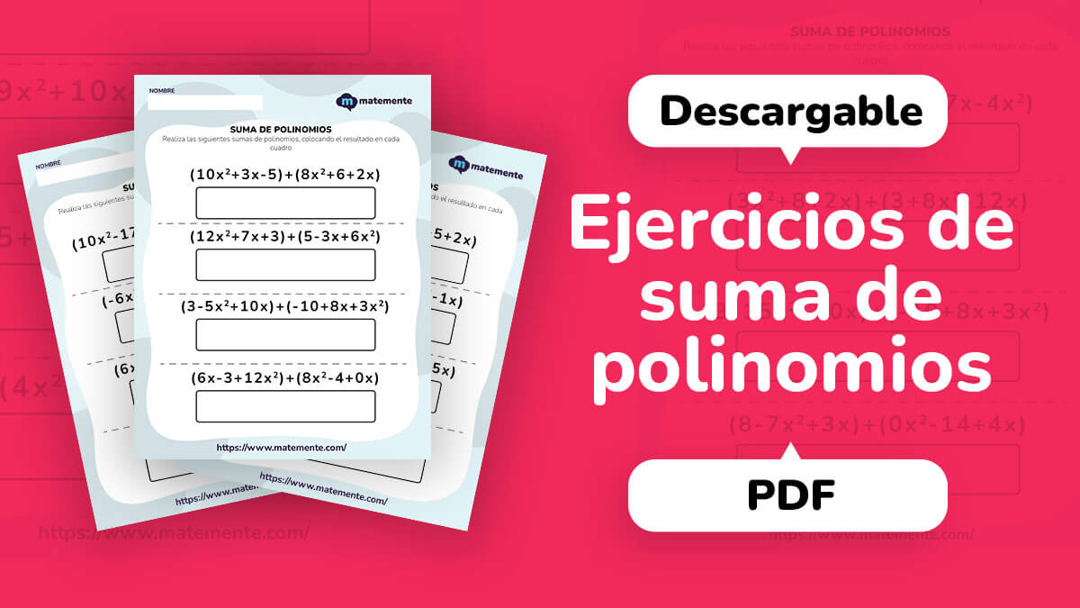 +40 Ejercicios De Suma De Polinomios Para Imprimir En PDF